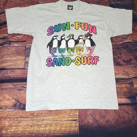 Screen Stars Tops - Vintage Screen Stars Best Sun Fun sand Surf tshirt